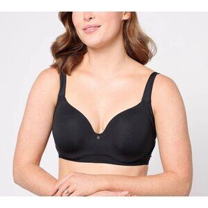 Breezies Natural Embrace Underwire Tshirt Bra Black,44 C